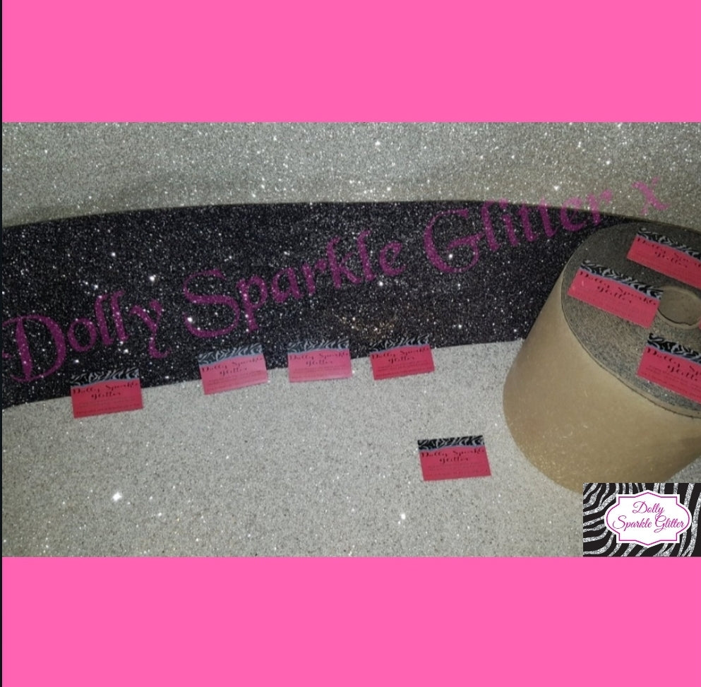 Gunmetal Self Adhesive Glitter fabric strip – Dolly Sparkle Glitter Limited