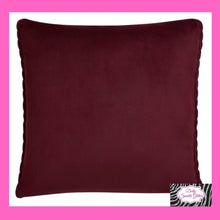 Load image into Gallery viewer, Amroy Filled Cushion In Wine By Laurence Llewelyn-Bowen