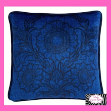 Load image into Gallery viewer, Romilly Cushion In Blue By Laurence Llewelyn-Bowen